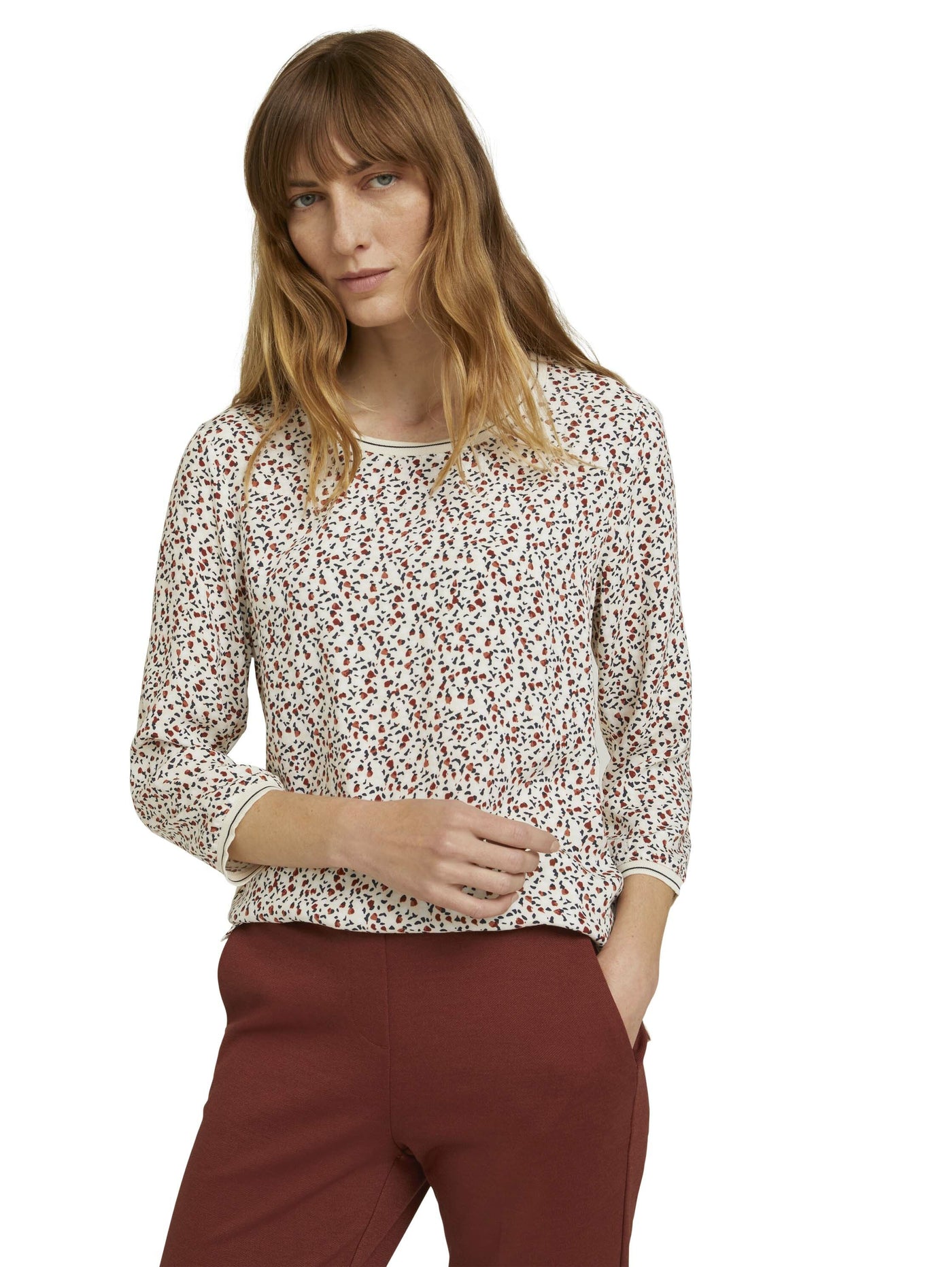 Tom Tailor Gemustertes 3/4 Arm Shirt