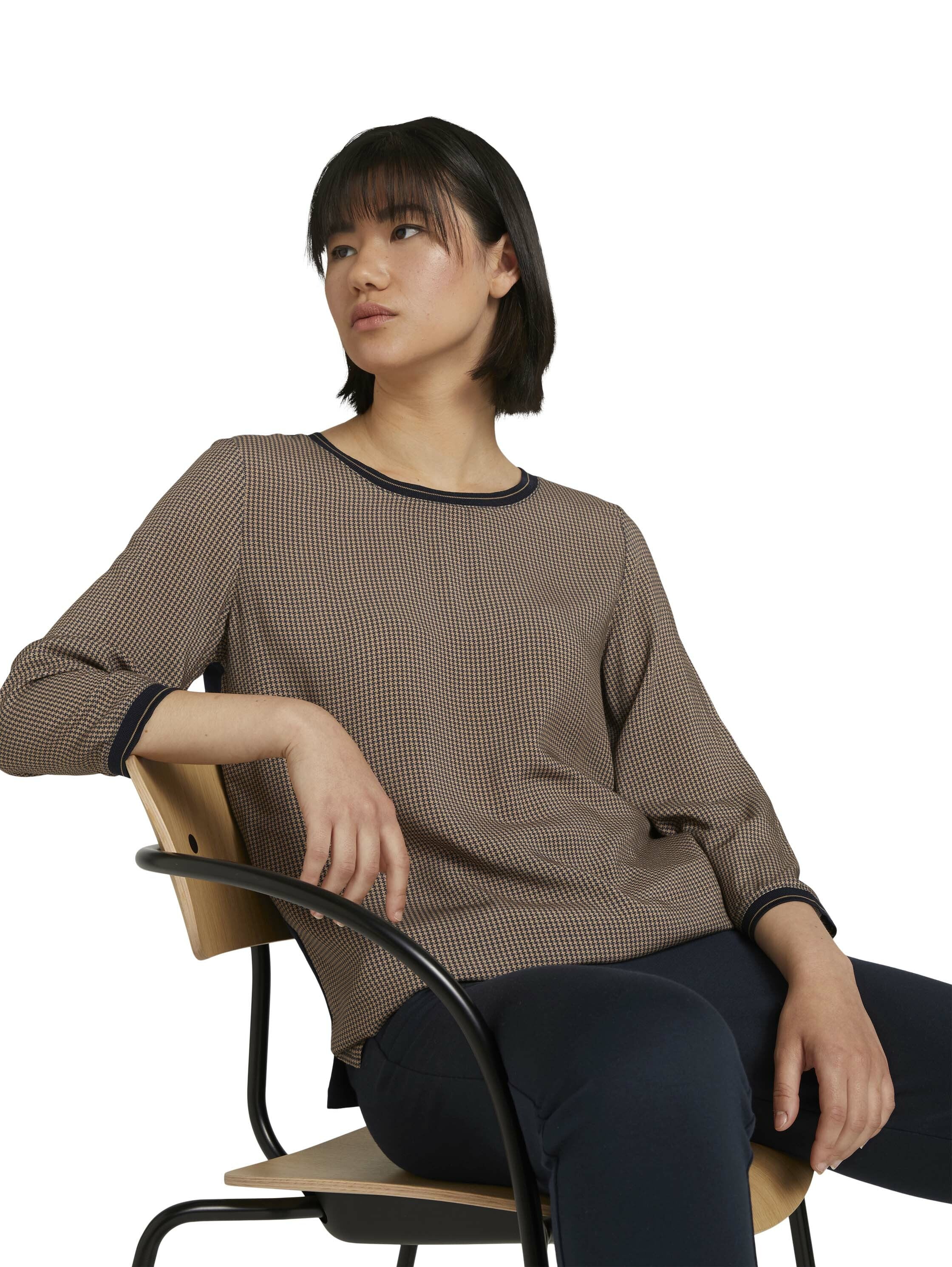 Tom Tailor Gemustertes 3/4 Arm Shirt