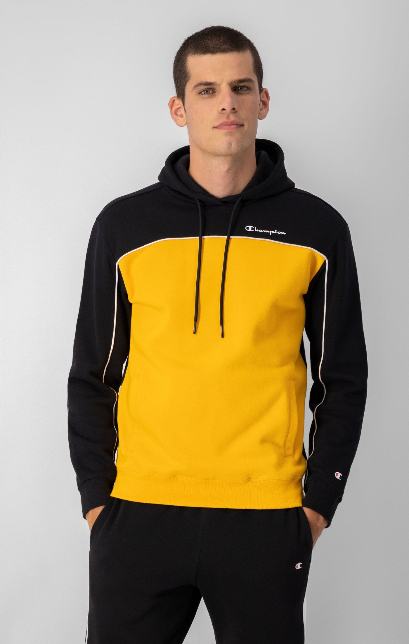 Champion Fleece-Kapuzenpullover mit Farbblockoptik