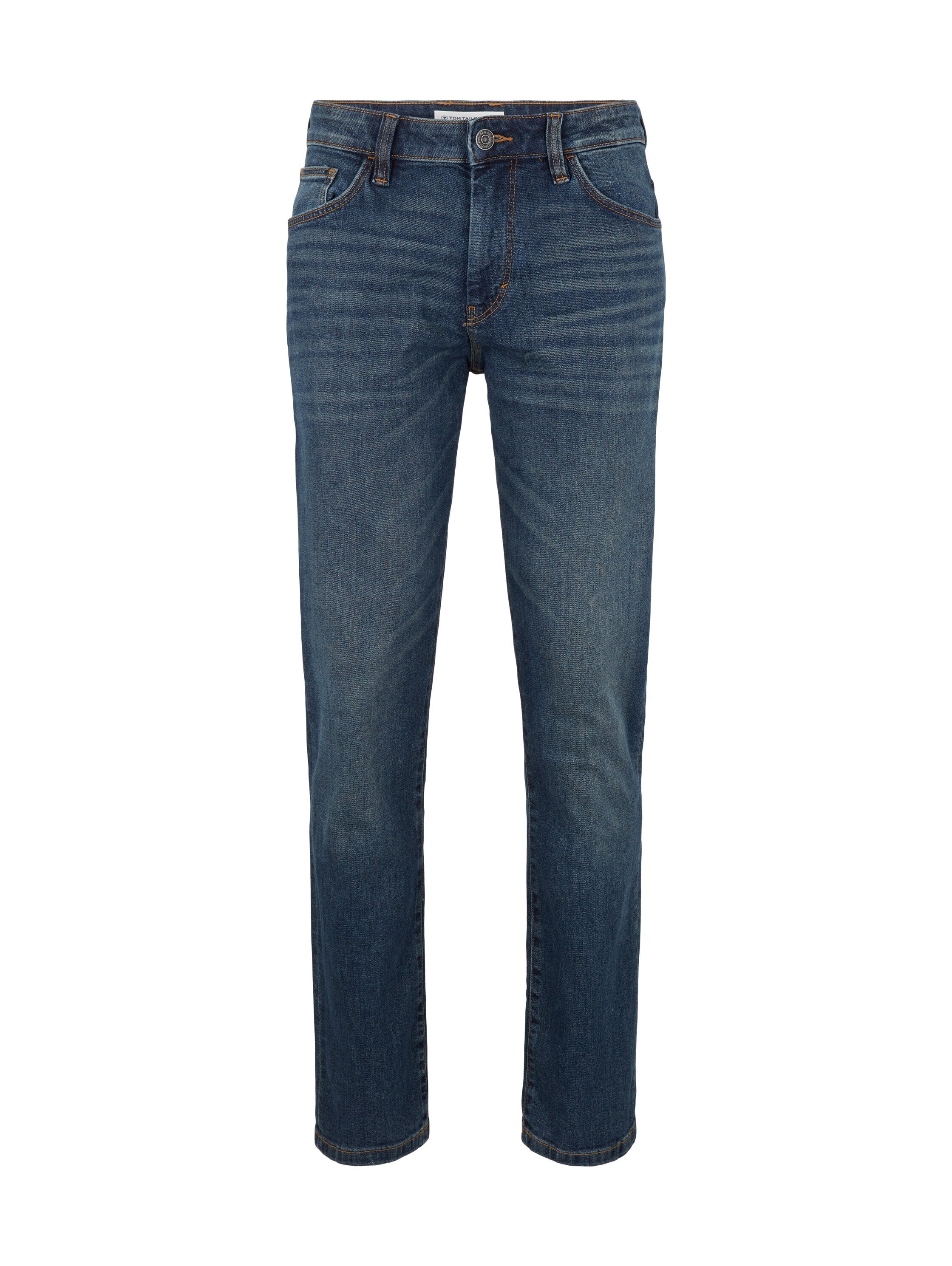 Tom Tailor Marvin Straight Jeans im Five-Pocket-Design mit Label Patch