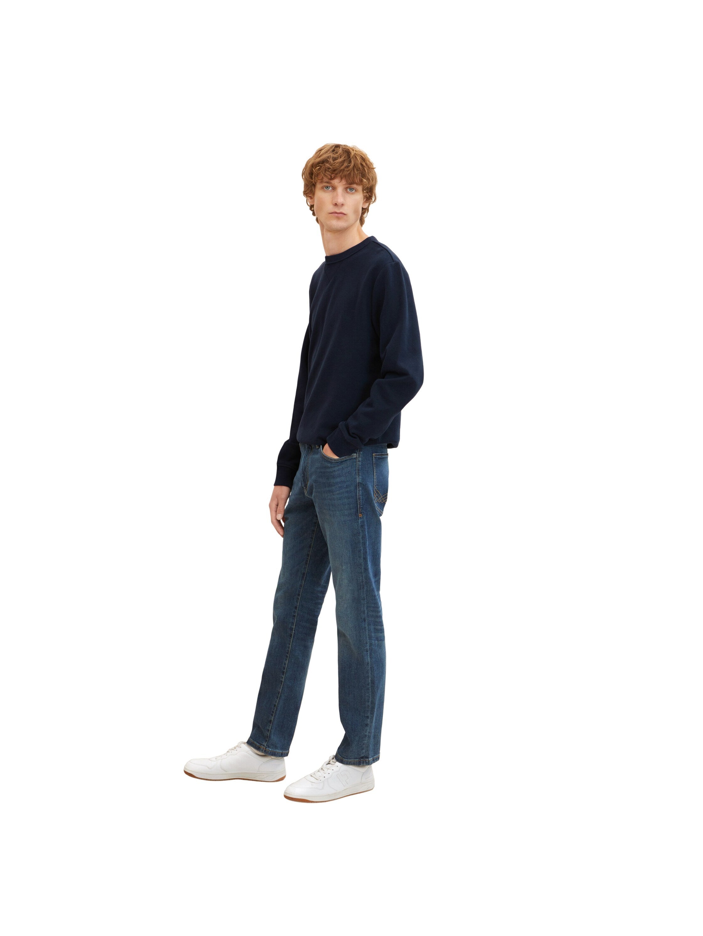Tom Tailor Marvin Straight Jeans im Five-Pocket-Design mit Label Patch