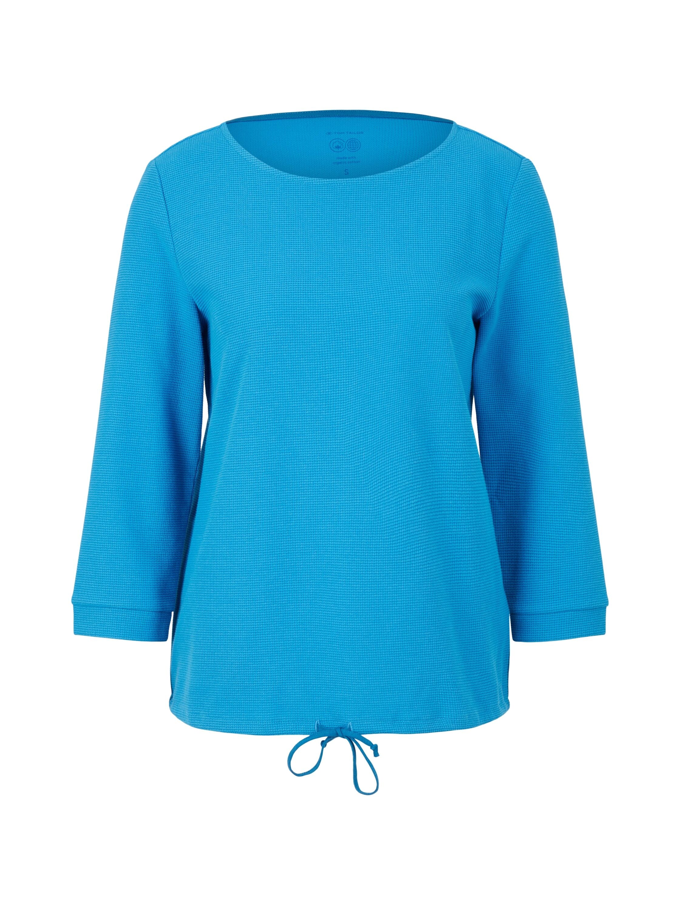 Tom Tailor Strukturiertes Shirt mit elastischem Bund und Rundhalsausschnitt