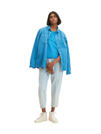 Tom Tailor Strukturiertes Shirt mit elastischem Bund und Rundhalsausschnitt