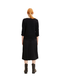 Tom Tailor Strukturiertes Sweatshirt mit 3/4-Arm und Rundhalsausschnitt