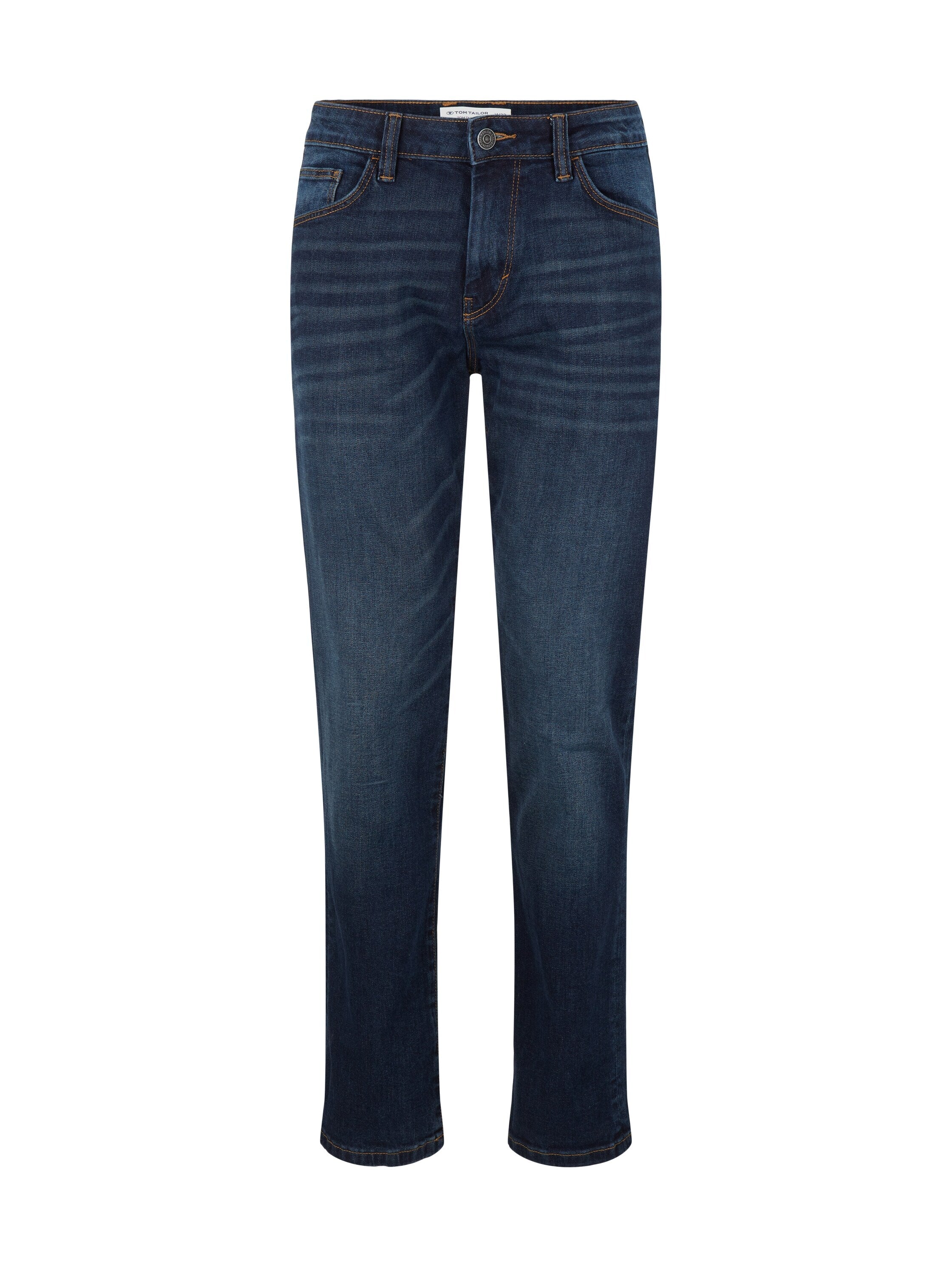 Tom Tailor Marvin Straight Jeans im Five-Pocket-Design mit Label Patch