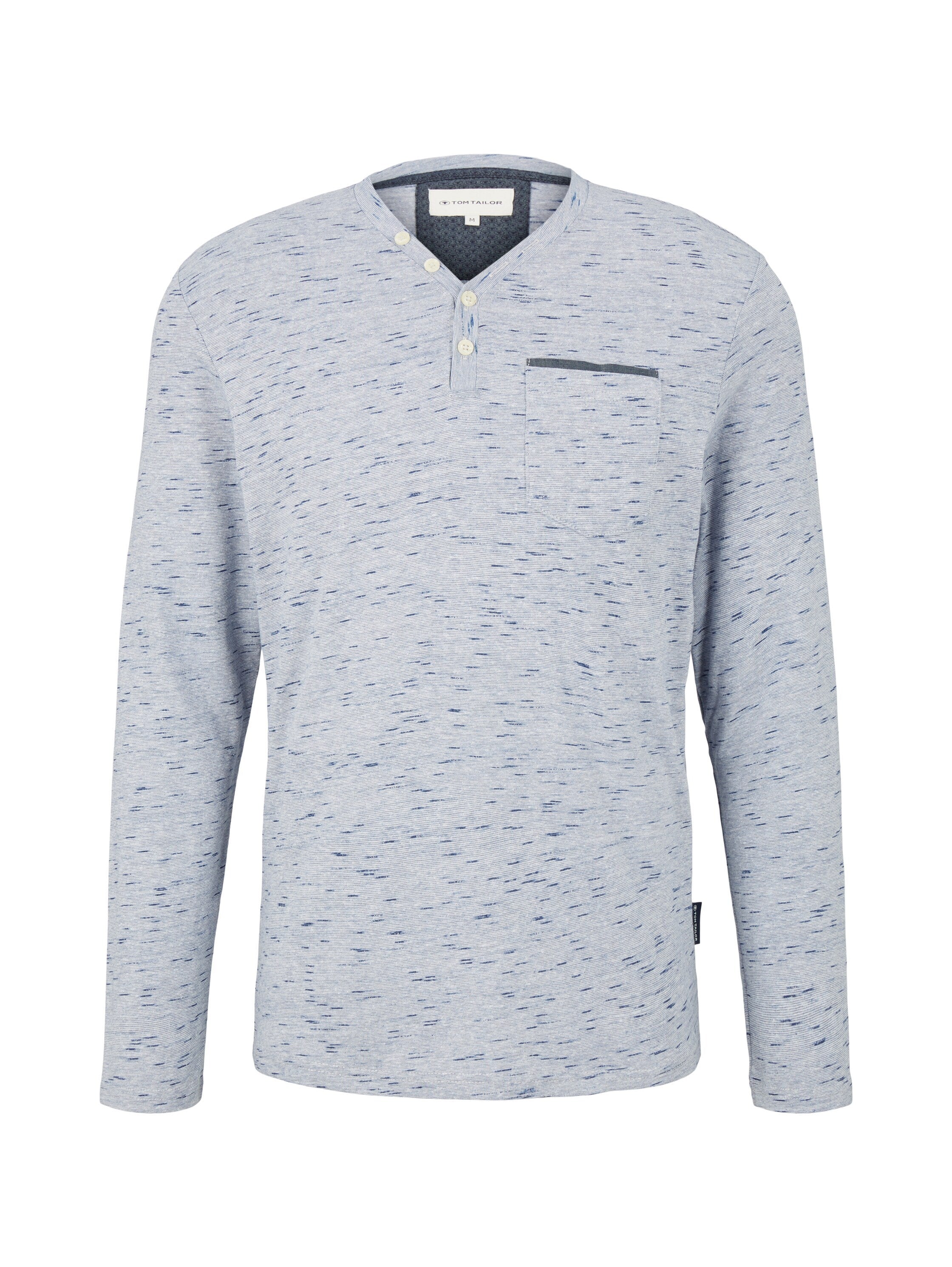 Tom Tailor Langarmshirt mit Henleyausschnitt