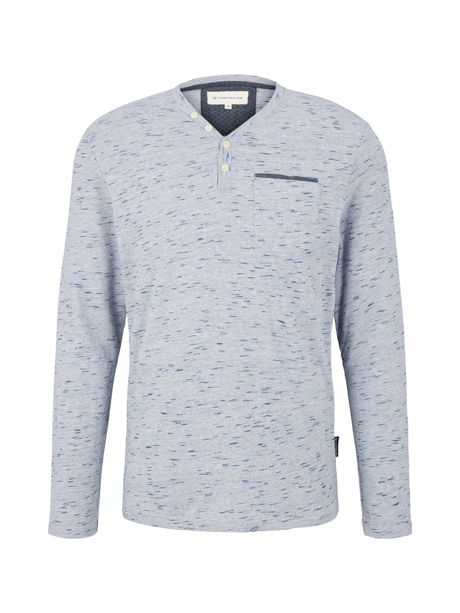 Tom Tailor Langarmshirt mit Henleyausschnitt