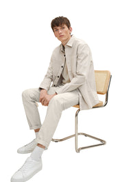 Tom Tailor Unifarbene Relaxed Fit Hemdjacke mit Kentkragen