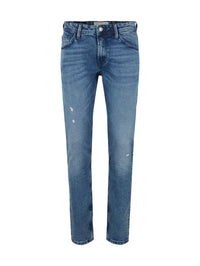 Tom Tailor Piers Slim Jeans im Five-Pocket-Style mit Destroyed Effekten
