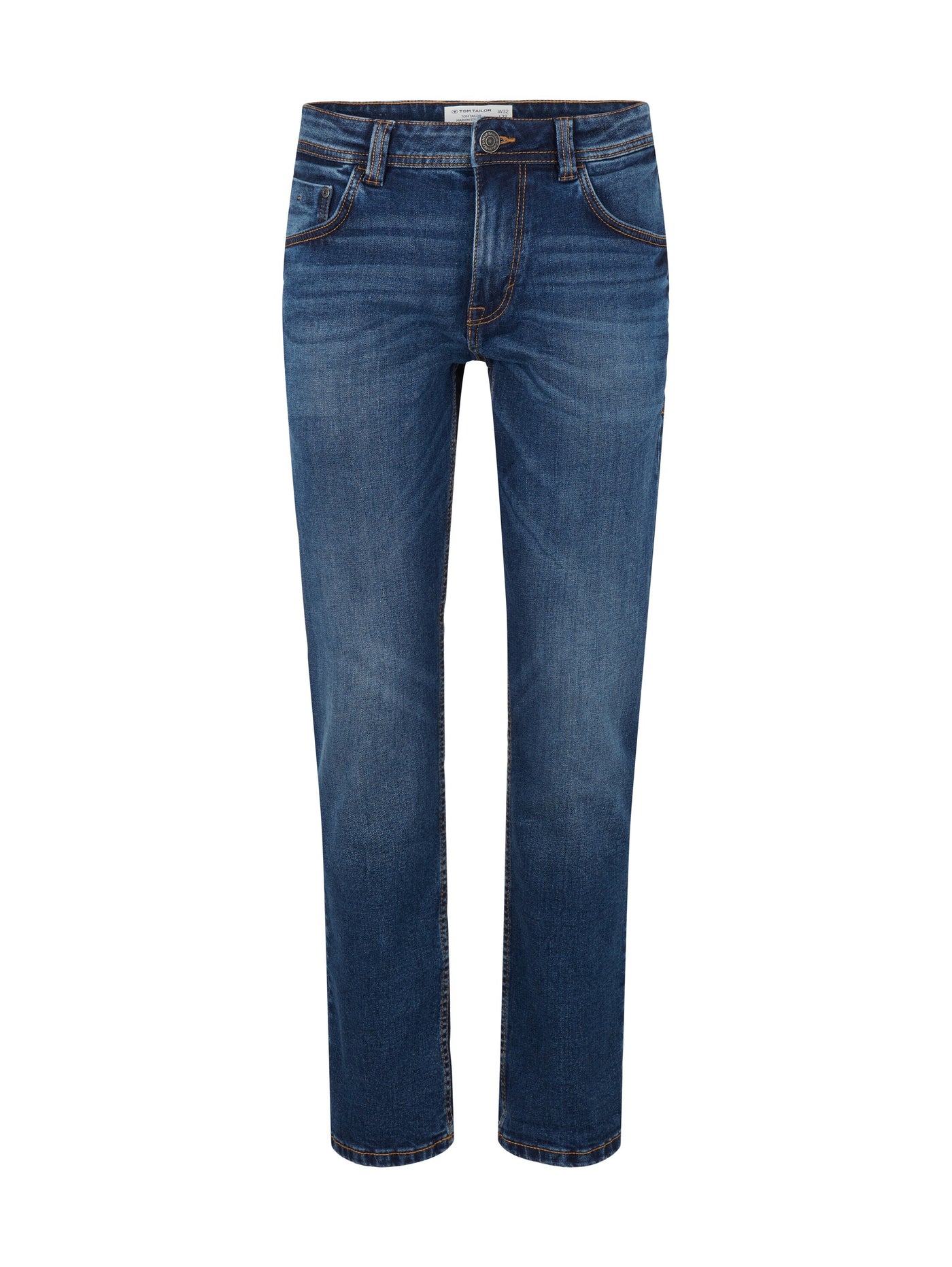 Tom Tailor Marvin Straight Jeans mit Logo-Badge im Five-Pocket-Style