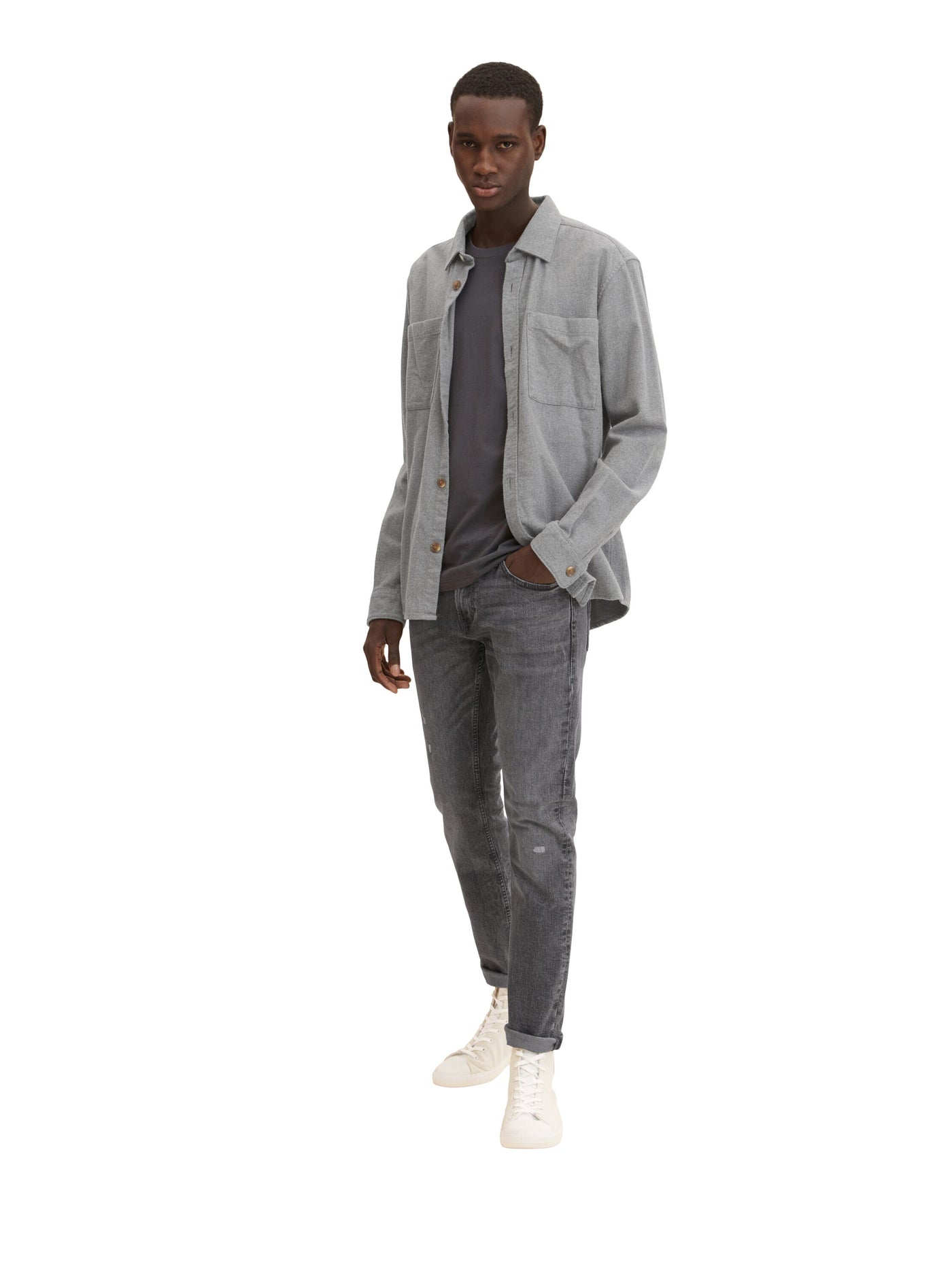 Tom Tailor Piers Slim Jeans im Five-Pocket-Style mit Destroyed Effekten