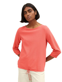 Tom Tailor Strukturiertes Shirt mit Rundhalsausschnitt aus Bio-Baumwolle