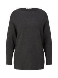 Tom Tailor Strickpullover mit U-Boot Ausschnitt und Fledermausärmeln