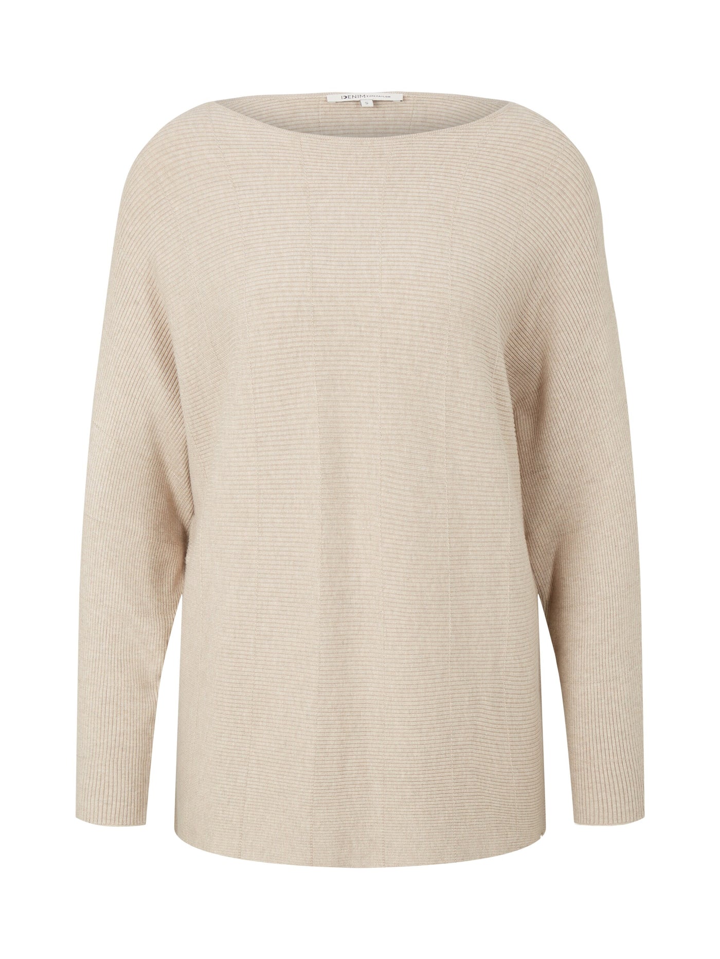 Tom Tailor Strickpullover mit U-Boot Ausschnitt und Fledermausärmeln
