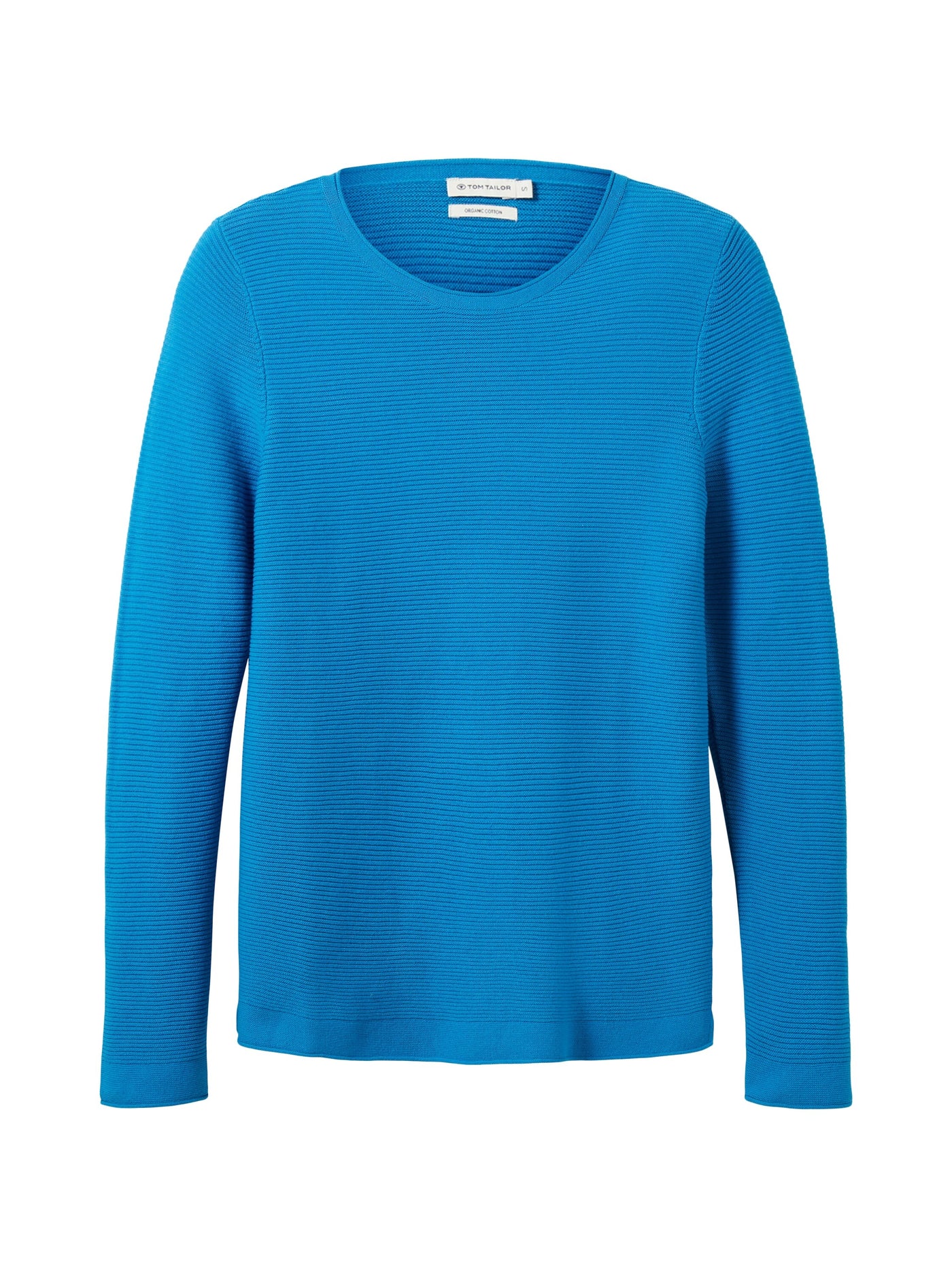 Tom Tailor Strickpullover mit Rundhalsausschnitt aus Baumwolle