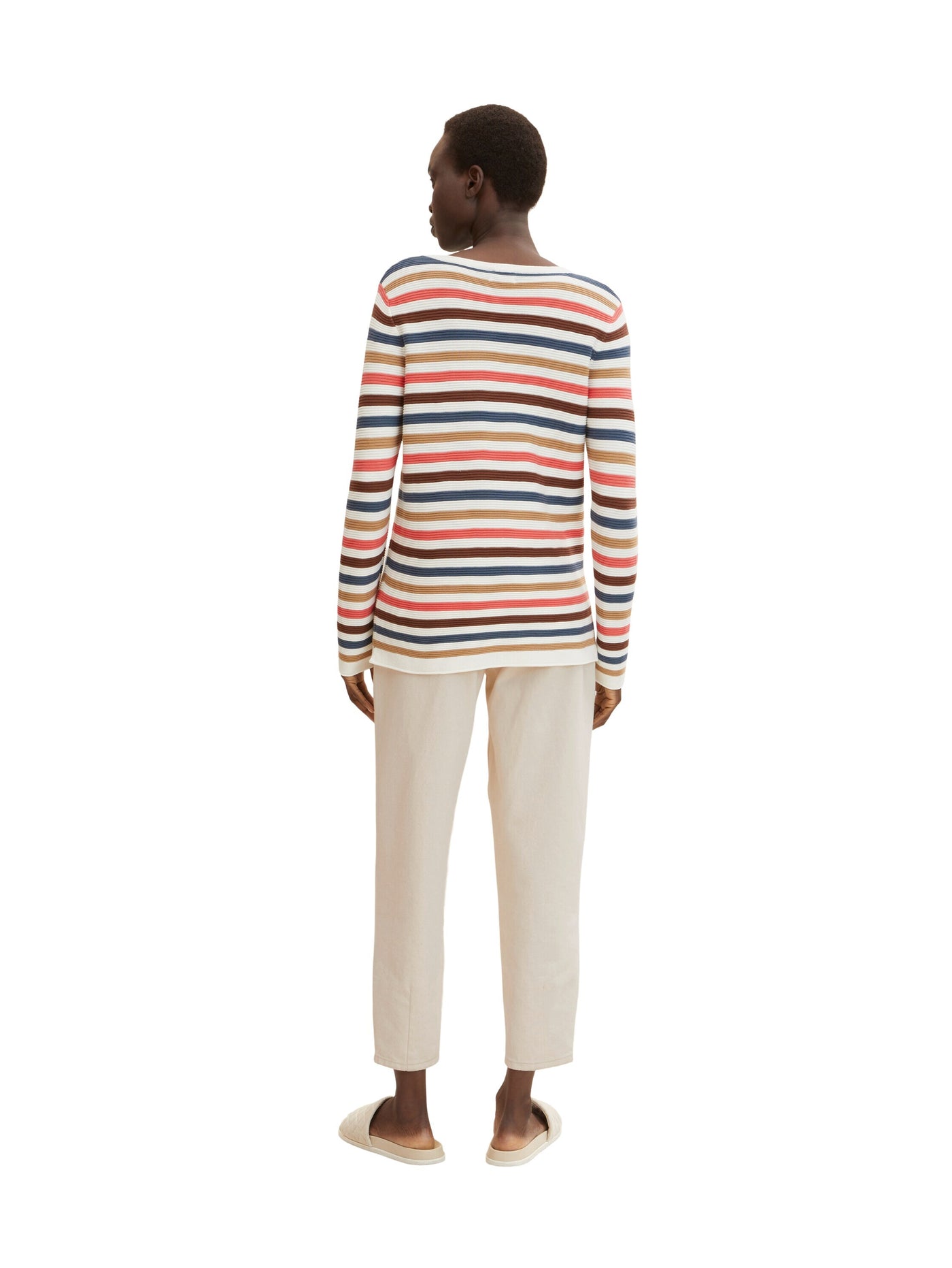 Tom Tailor Strickpullover mit Rundhalsausschnitt aus Baumwolle