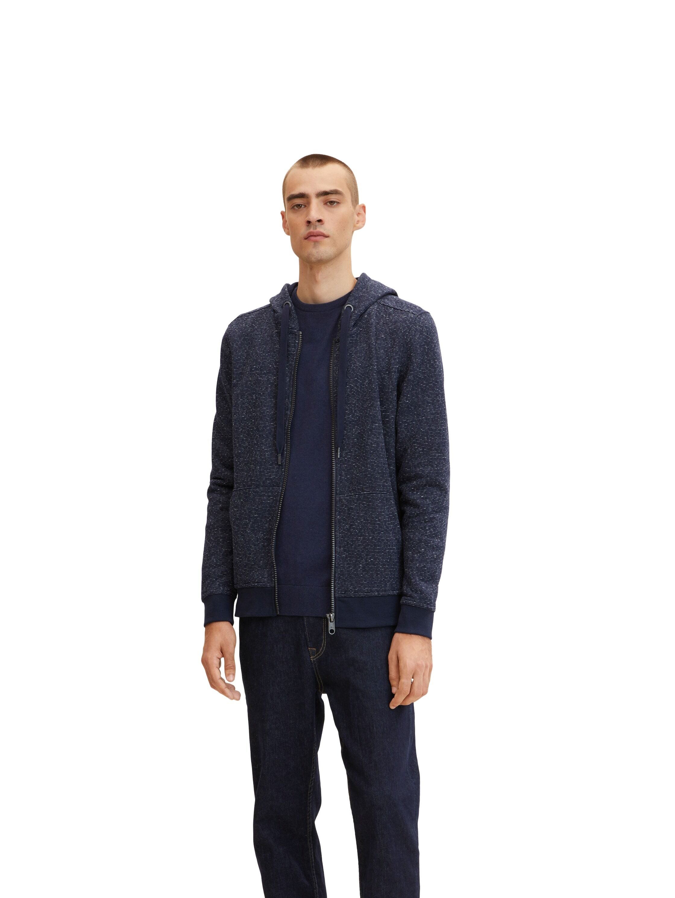 Tom Tailor Sweatjacke mit feinen Streifen