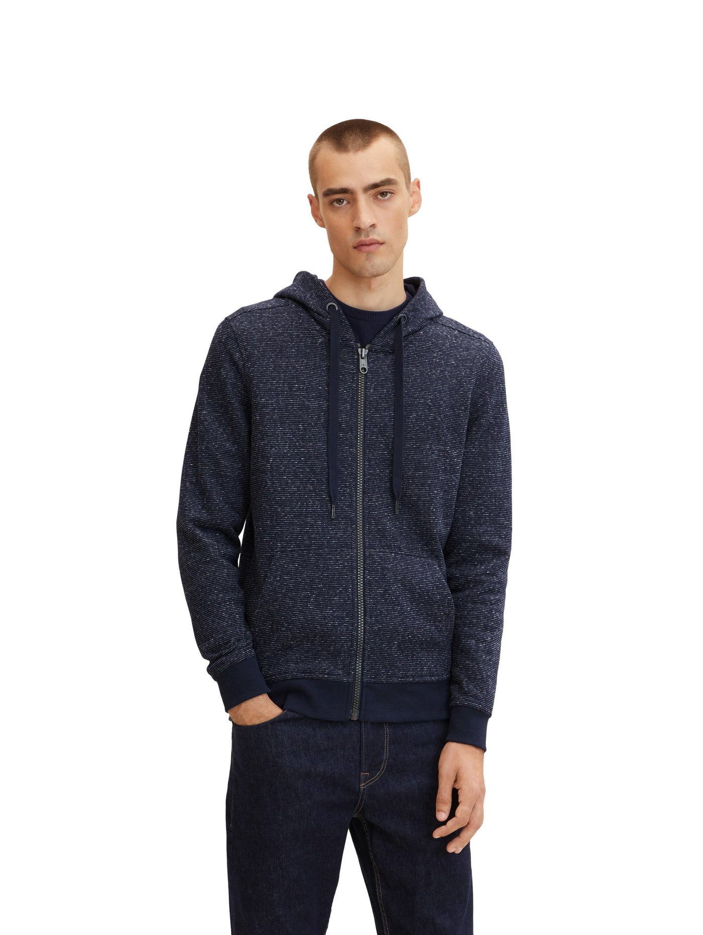 Tom Tailor Sweatjacke mit feinen Streifen