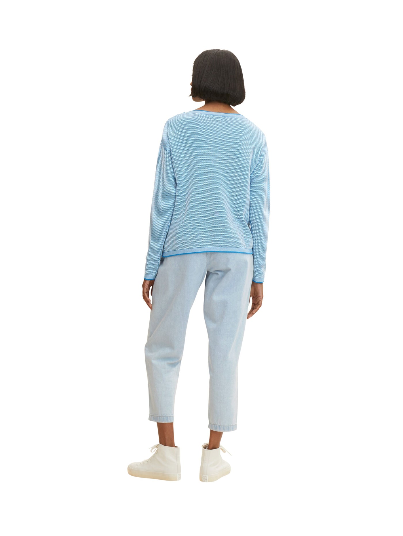 Tom Tailor Strickpullover mit Struktur und U-Boot Ausschnitt
