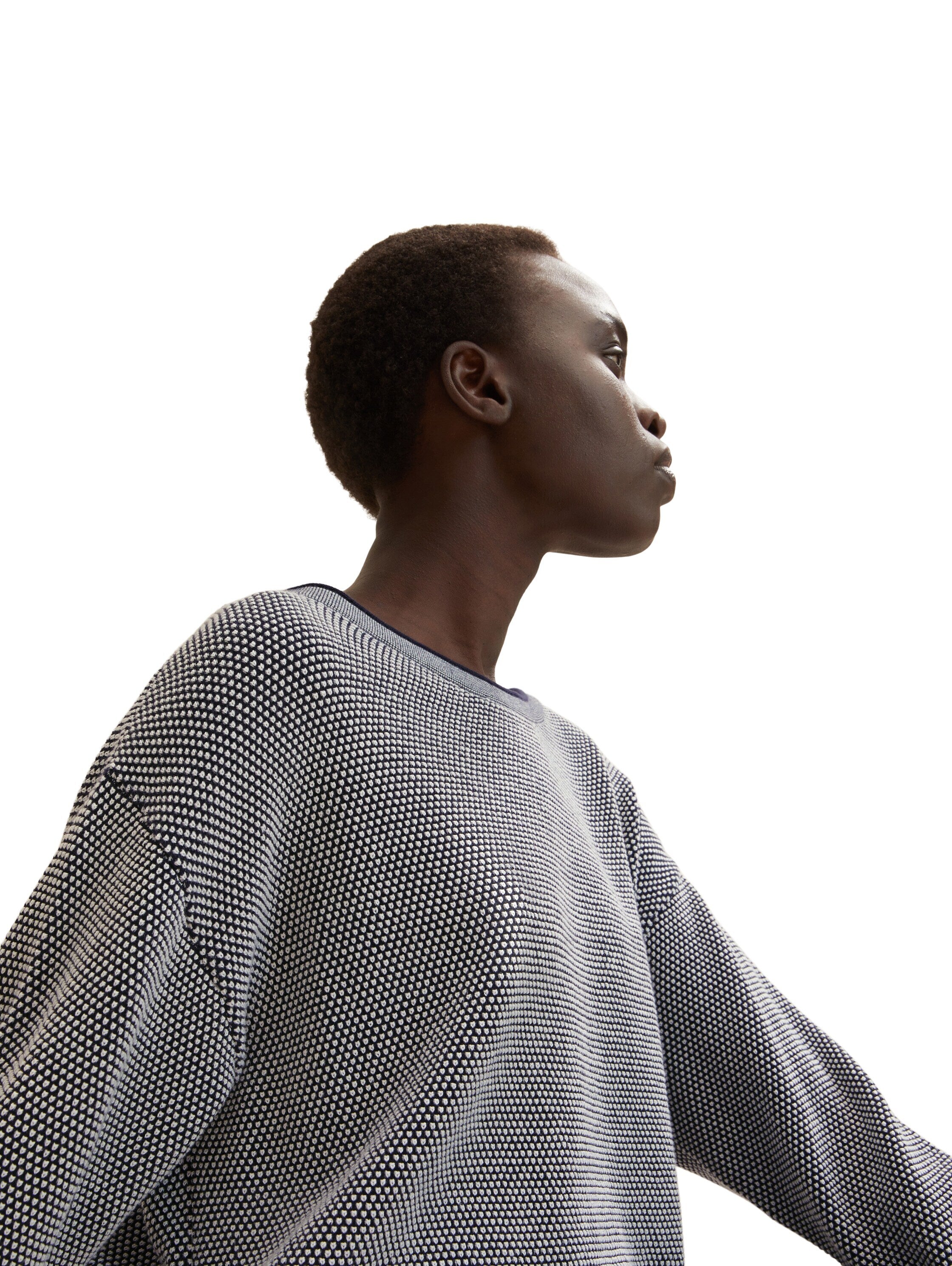 Tom Tailor Strickpullover mit Struktur und U-Boot Ausschnitt