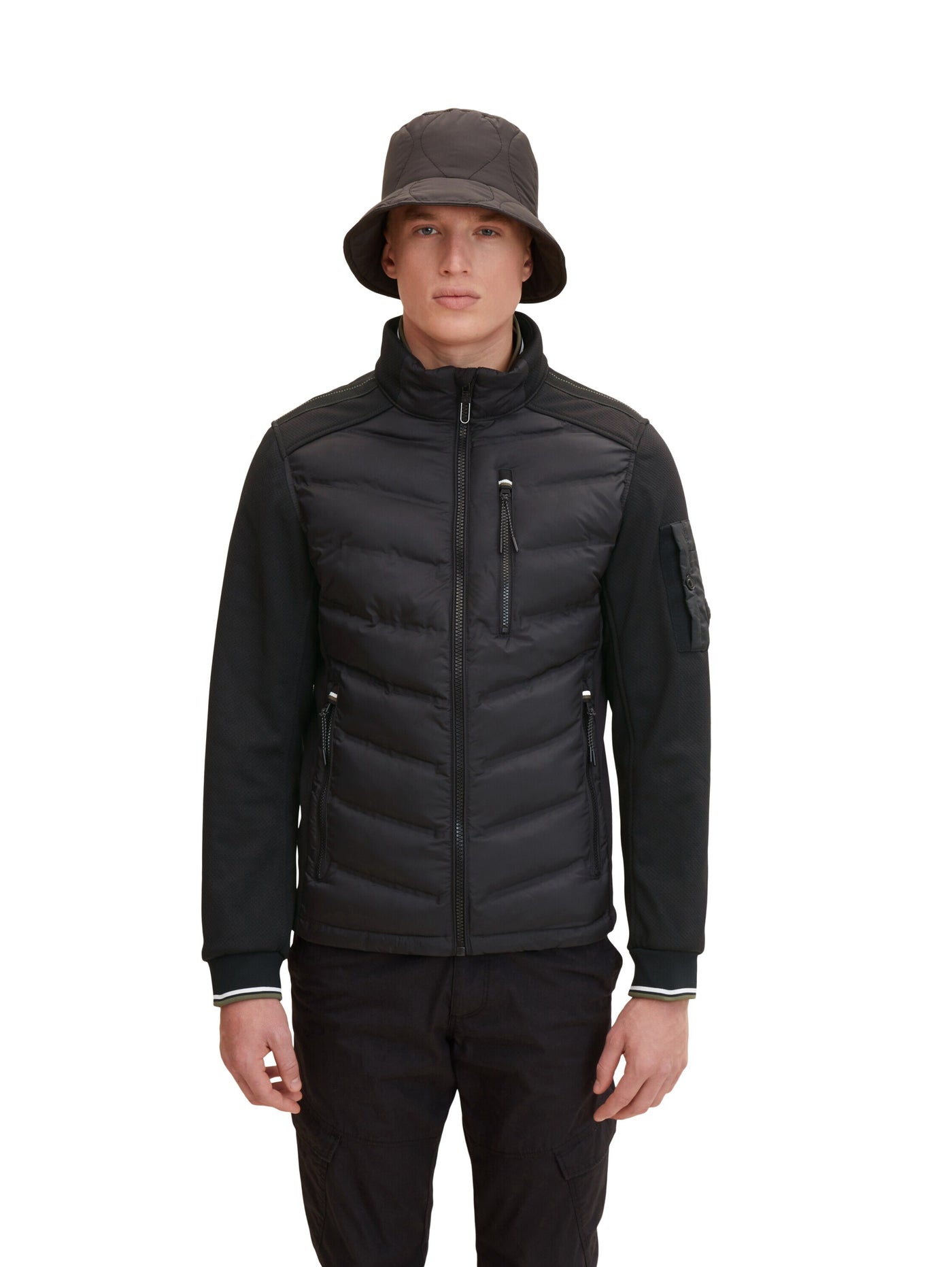 Tom Tailor Hybridjacke REPREVE Our Ocean mit Stehkragen