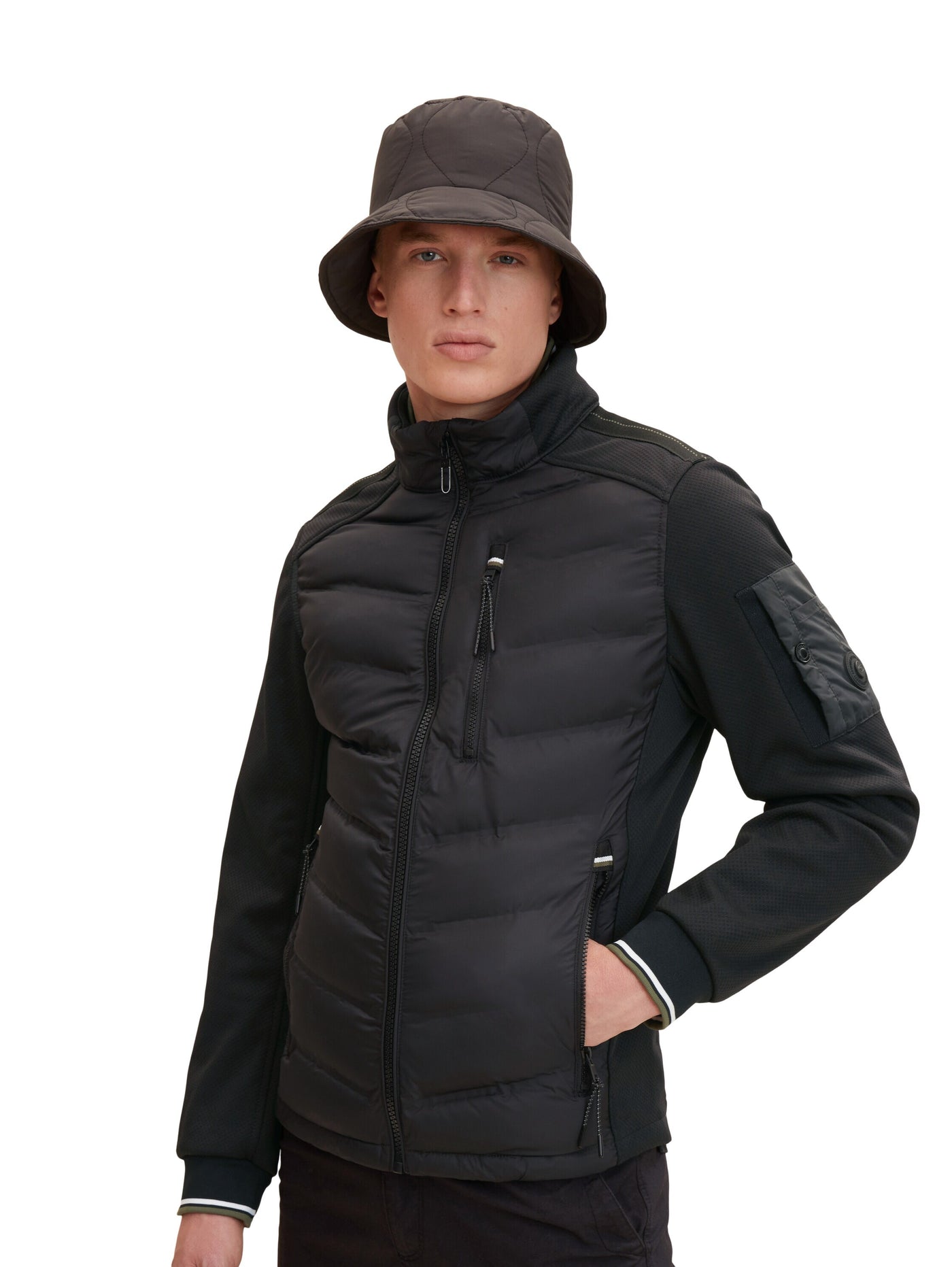 Tom Tailor Hybridjacke REPREVE Our Ocean mit Stehkragen