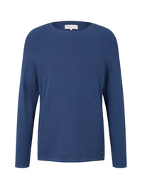 Tom Tailor Strukturierter Basic-Pullover mit Rundhalsausschnitt