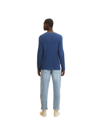 Tom Tailor Strukturierter Basic-Pullover mit Rundhalsausschnitt