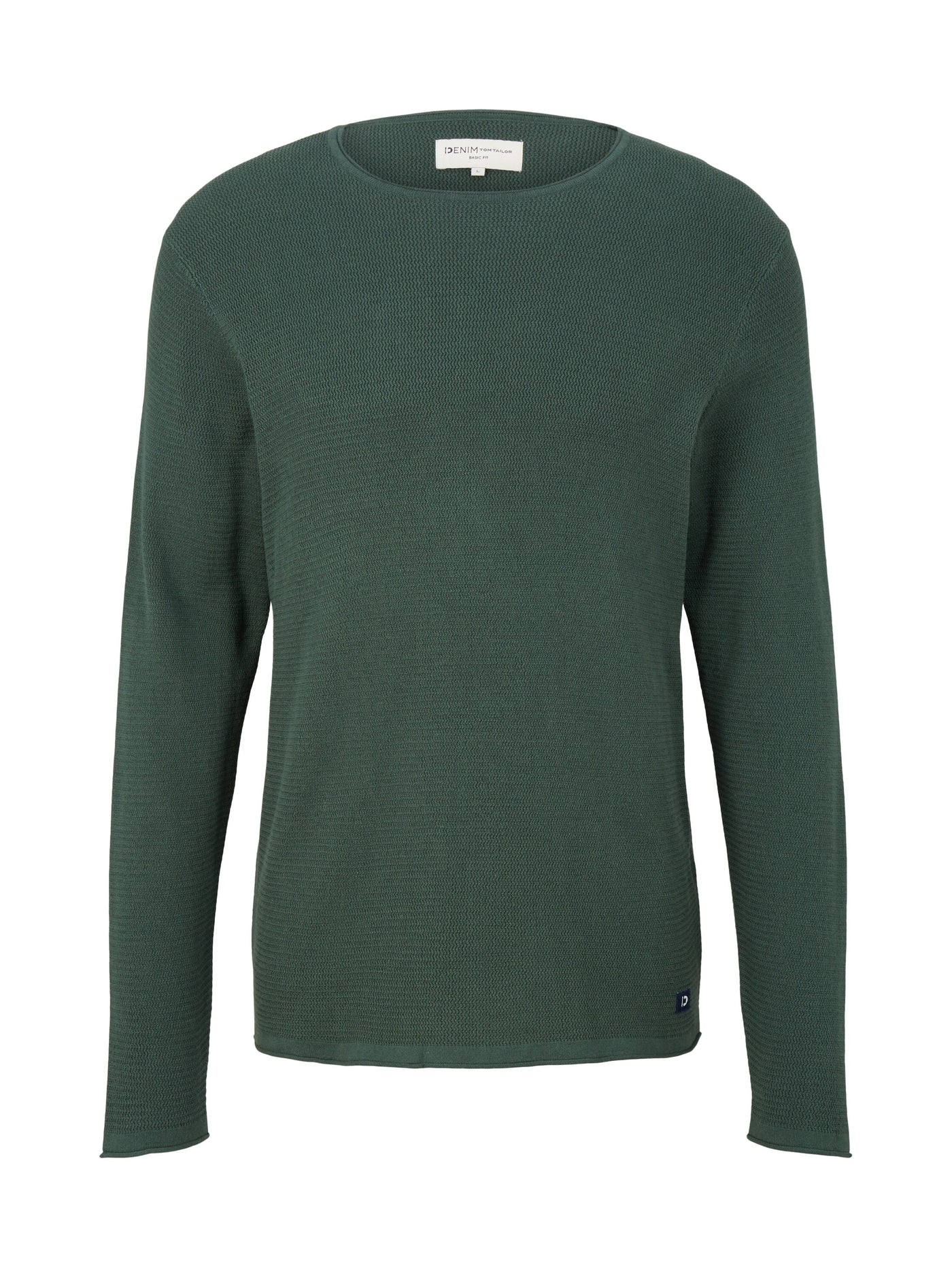 Tom Tailor Strukturierter Basic-Pullover mit Rundhalsausschnitt