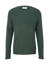 Tom Tailor Strukturierter Basic-Pullover mit Rundhalsausschnitt
