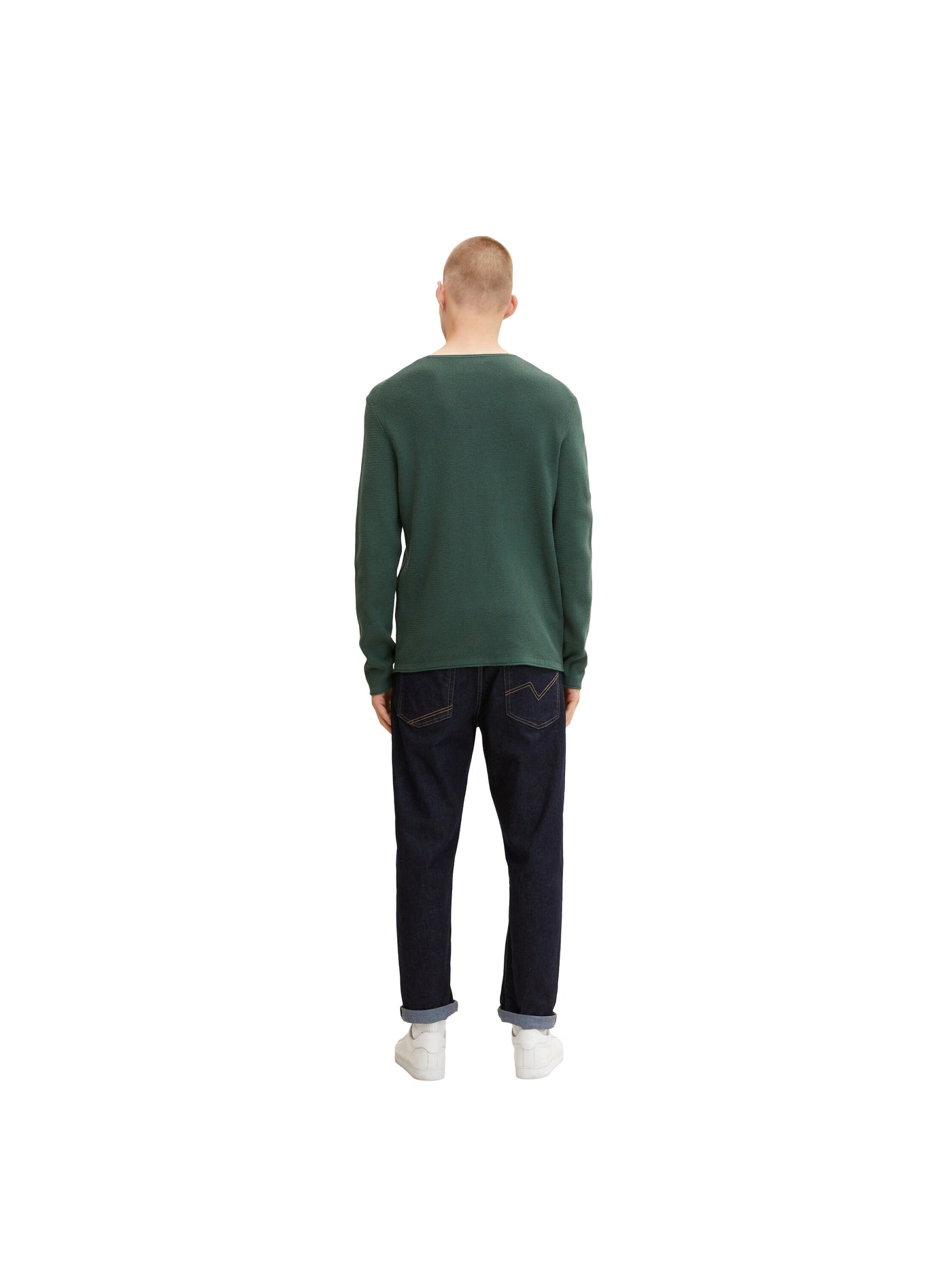 Tom Tailor Strukturierter Basic-Pullover mit Rundhalsausschnitt
