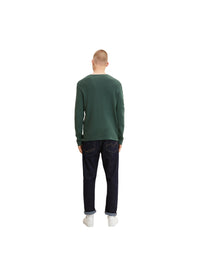 Tom Tailor Strukturierter Basic-Pullover mit Rundhalsausschnitt