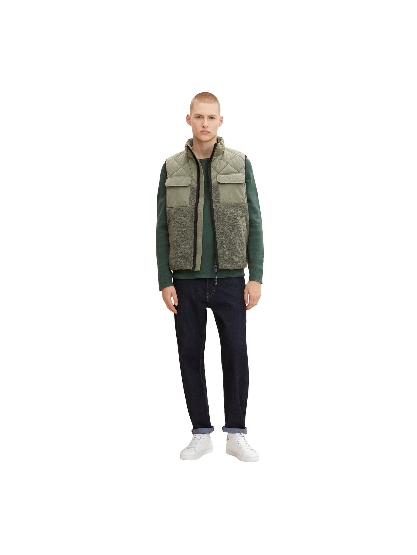 Tom Tailor Strukturierter Basic-Pullover mit Rundhalsausschnitt