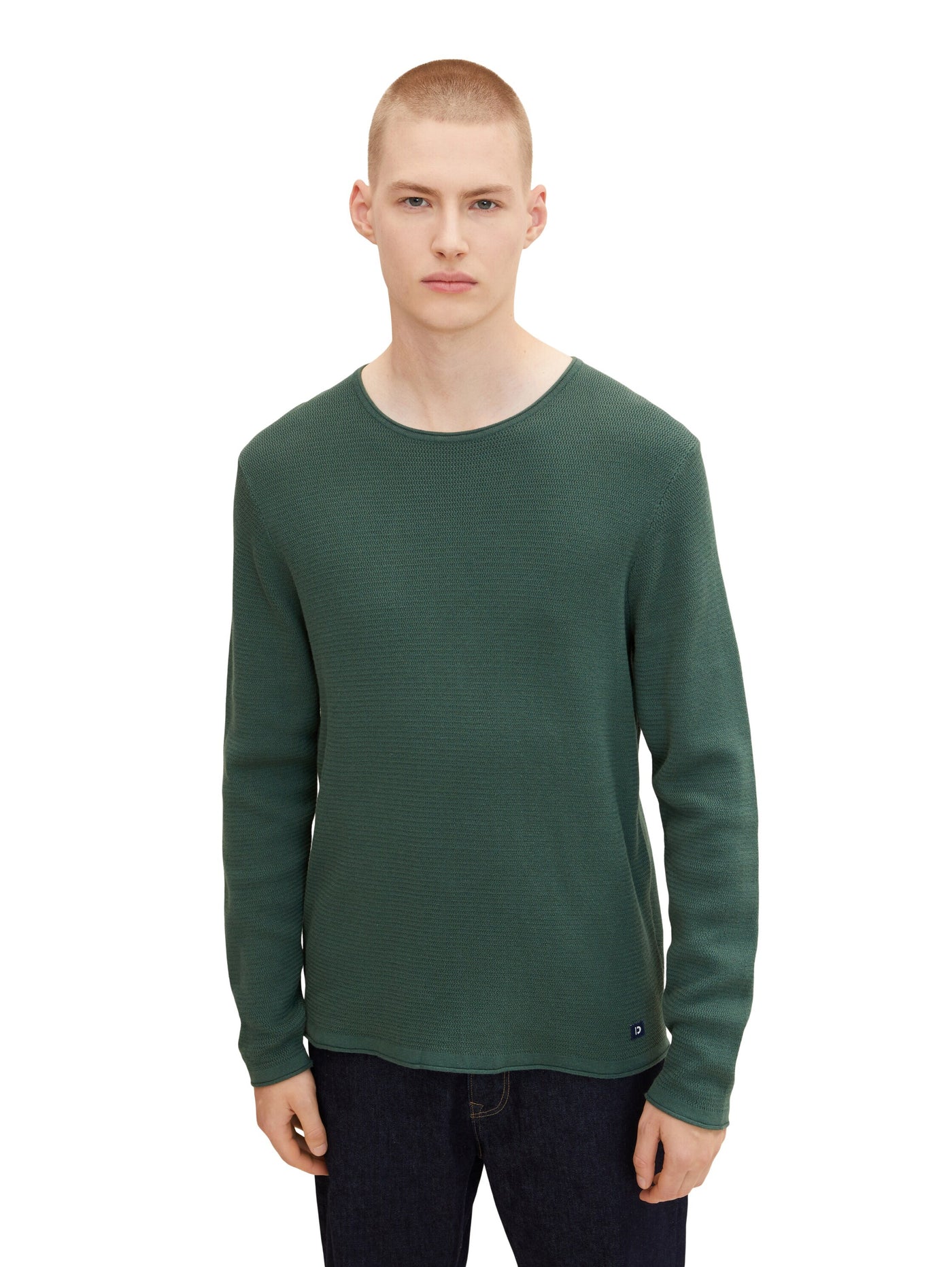 Tom Tailor Strukturierter Basic-Pullover mit Rundhalsausschnitt