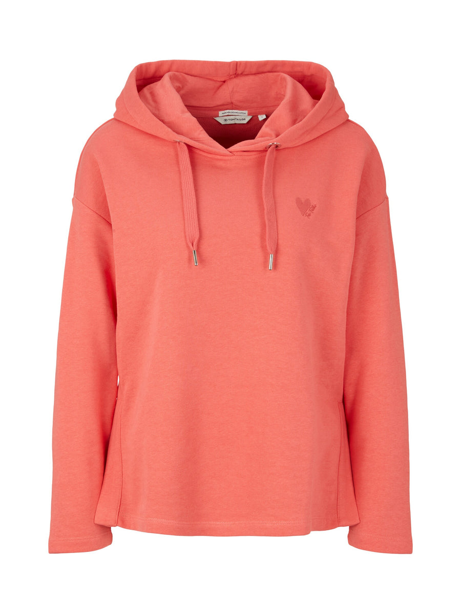 Tom Tailor Hoodie mit Stickerei und Kapuze aus Bio-Baumwolle