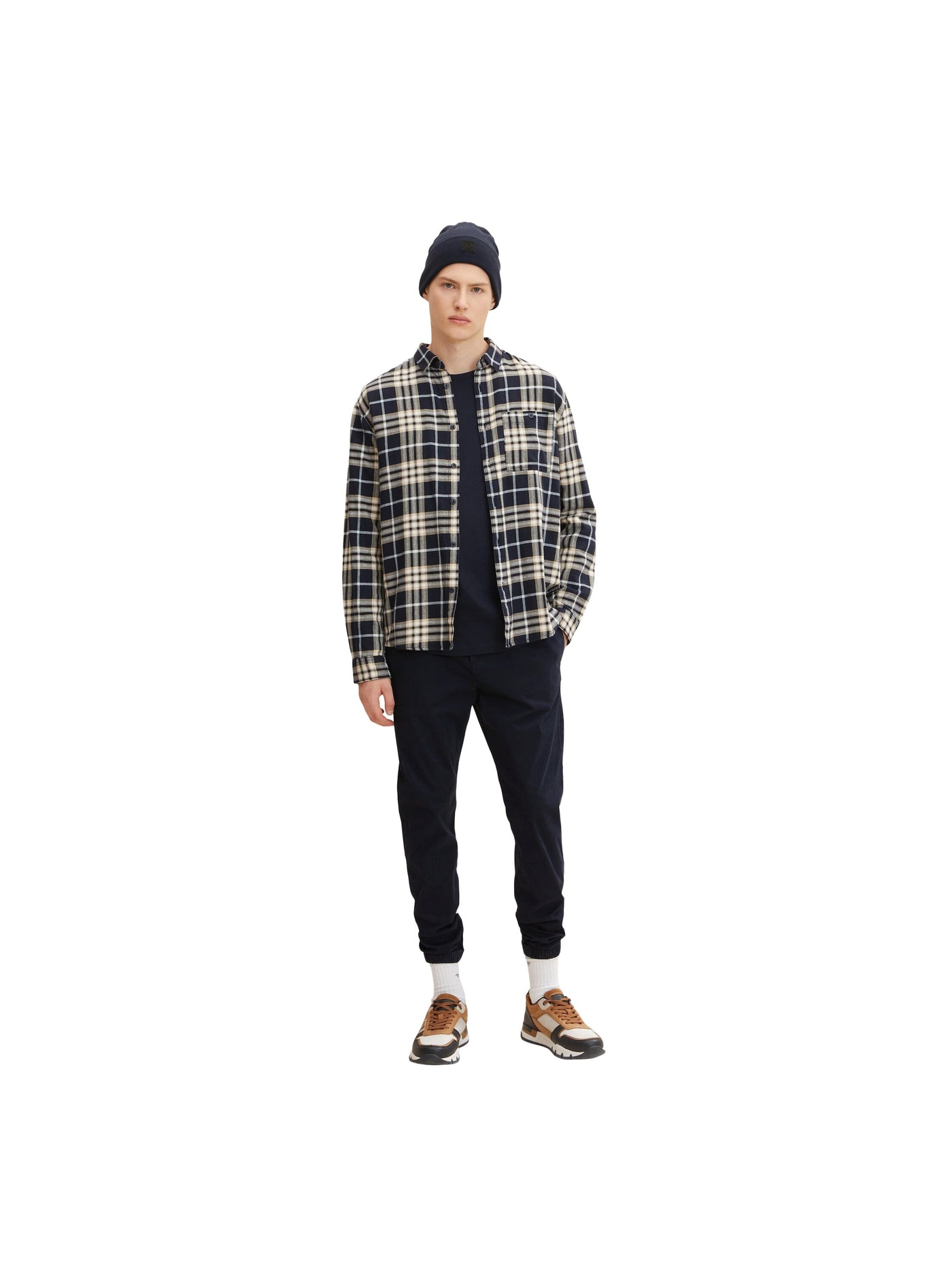 Tom Tailor Basic Beanie mit Logo Badge