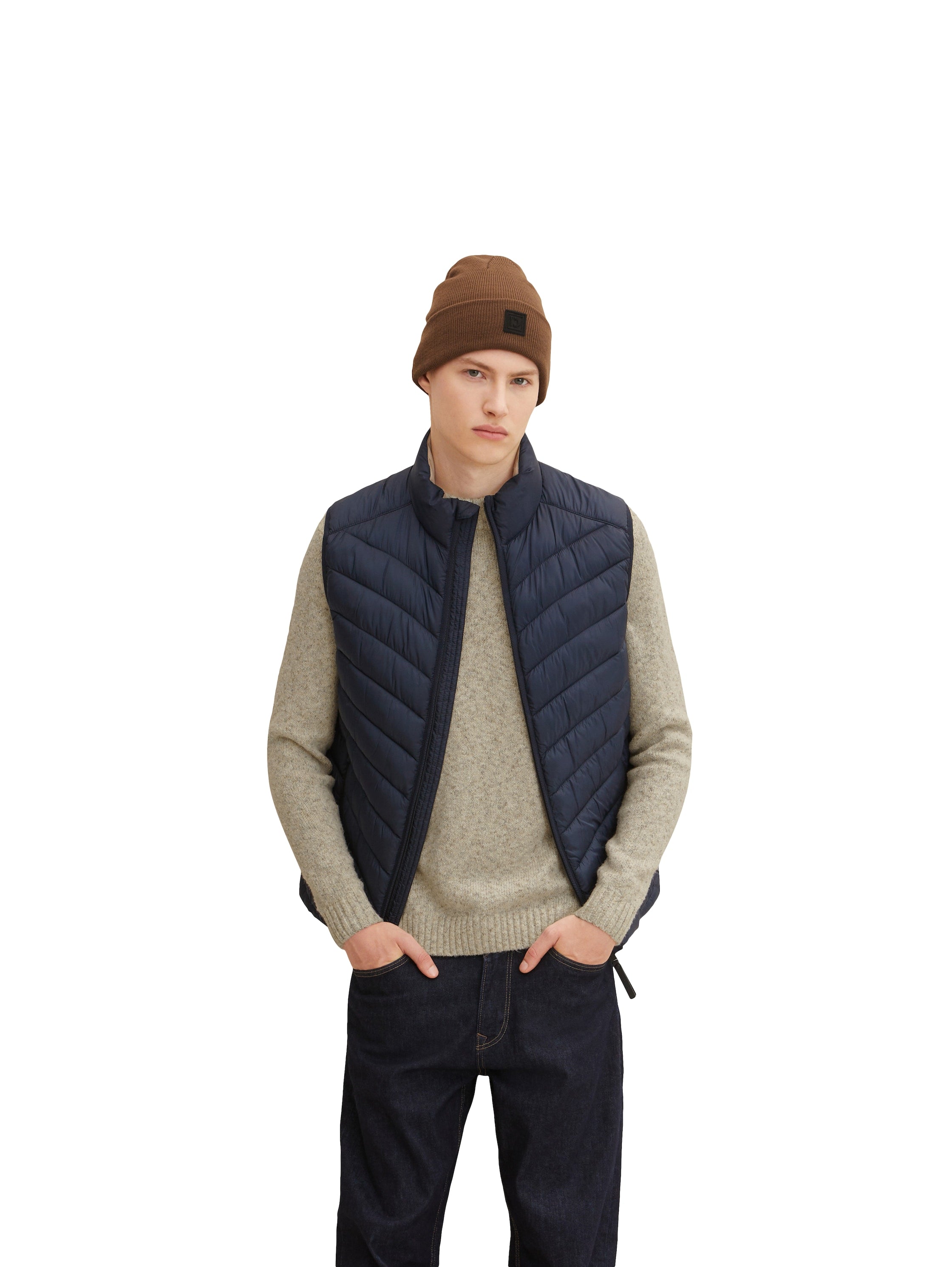 Tom Tailor Basic Beanie mit Logo Badge