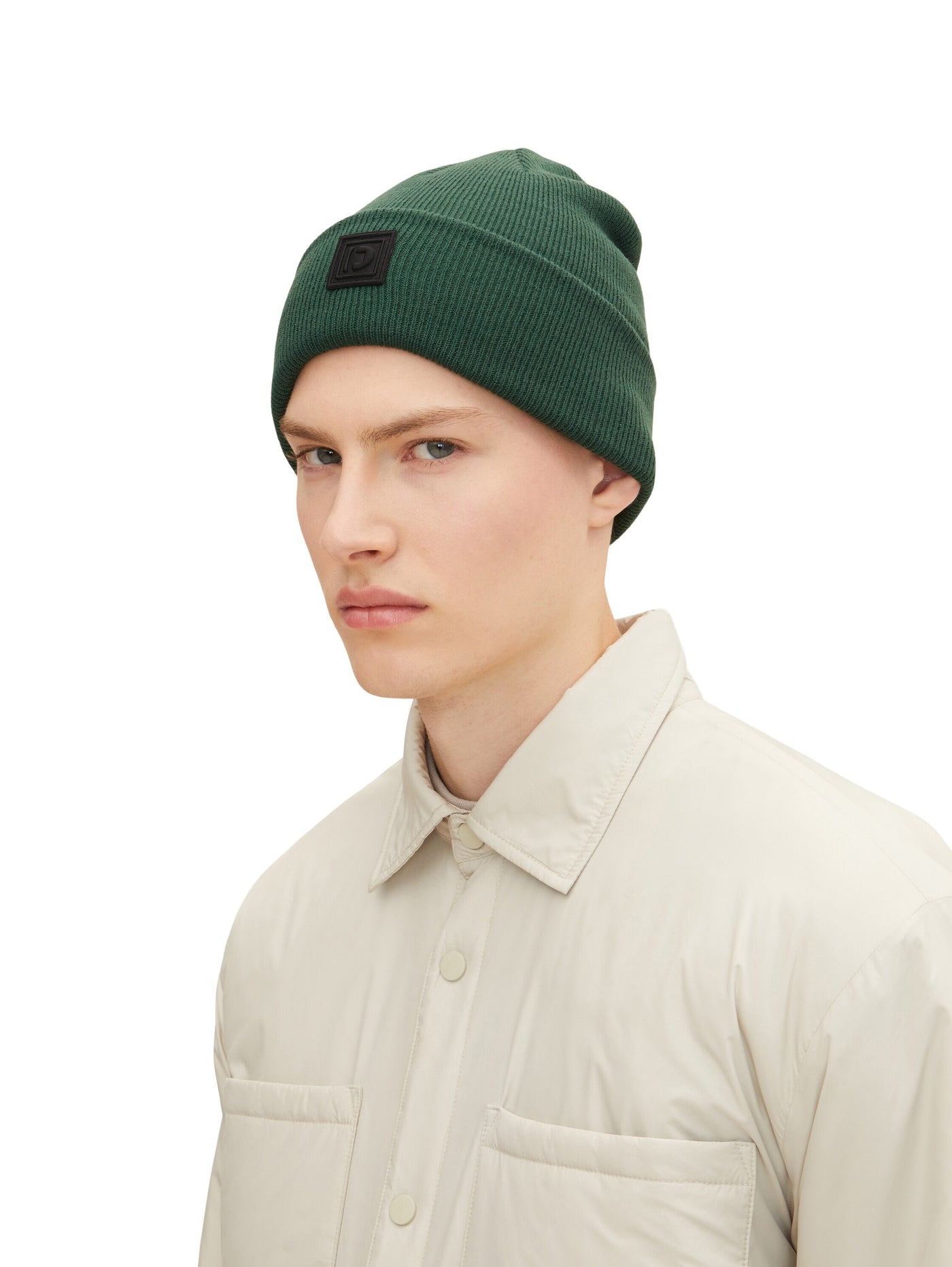 Tom Tailor Basic Beanie mit Logo Badge