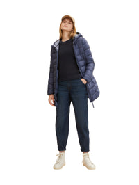 Tom Tailor Leichter Steppmantel REPREVE Our Ocean mit Kapuze und seitlichen Eingrifftaschen