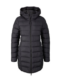 Tom Tailor Leichter Steppmantel REPREVE Our Ocean mit Kapuze und seitlichen Eingrifftaschen