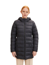 Tom Tailor Leichter Steppmantel REPREVE Our Ocean mit Kapuze und seitlichen Eingrifftaschen