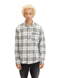 Tom Tailor Langarmhemd mit Karomuster und Kentkragen