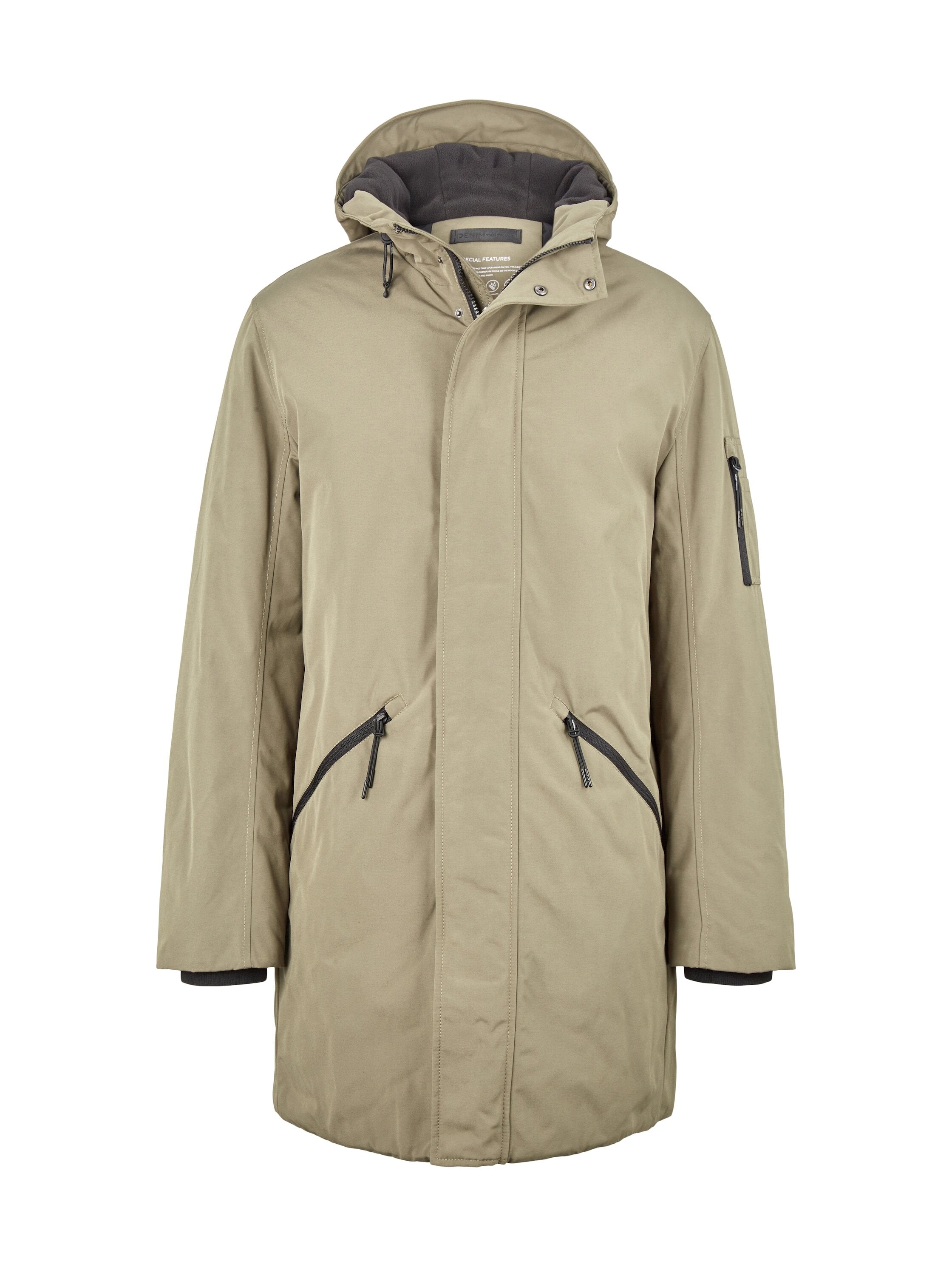 Tom Tailor Parka mit Reißverschluss, Knopfleiste und Kapuze