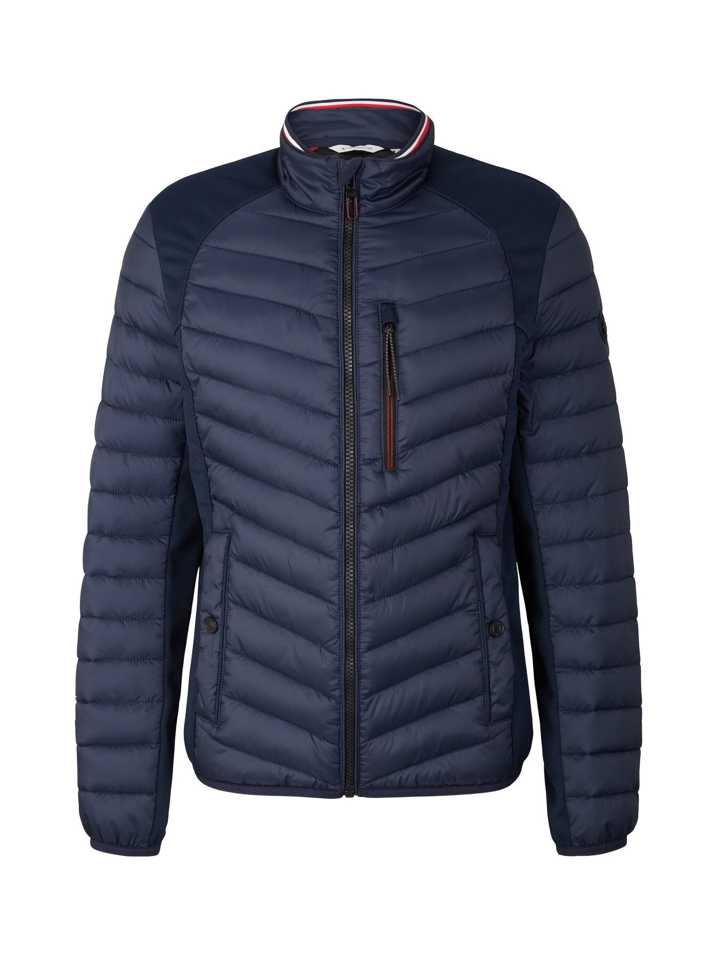 Tom Tailor Hybrid Steppjacke mit Stehkragen und Reißverschluss