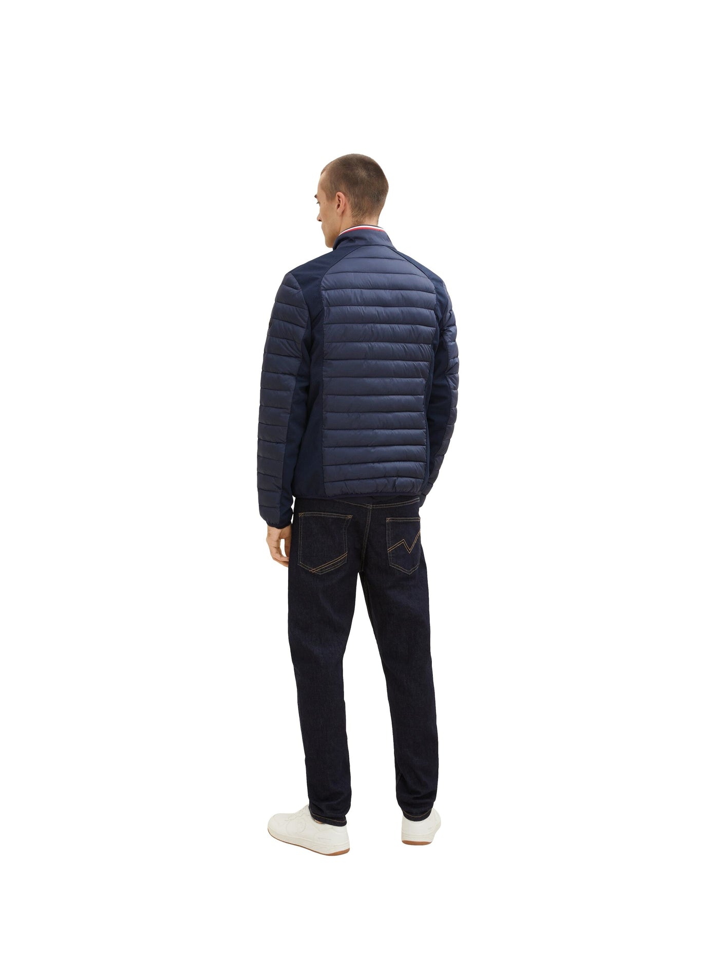 Tom Tailor Hybrid Steppjacke mit Stehkragen und Reißverschluss