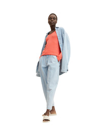 Tom Tailor Basic-Pullover mit V-Ausschnitt aus Baumwoll-Strick
