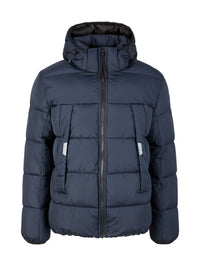 Tom Tailor Pufferjacke mit abnehmbarer Kapuze und Stehkragen