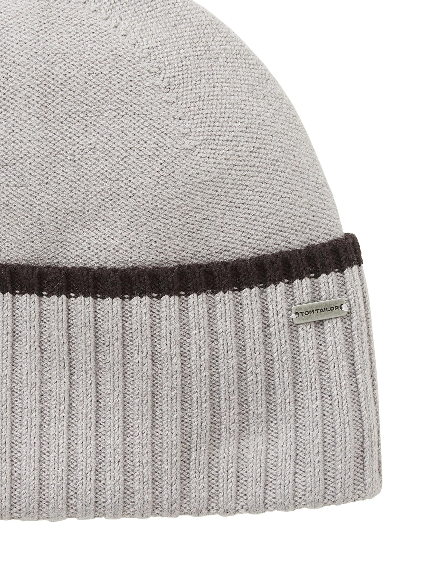 Tom Tailor Basic Strick-Beanie mit Logo Badge