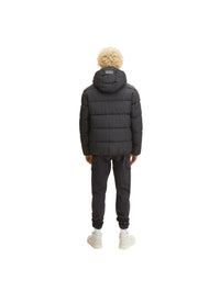Tom Tailor Pufferjacke mit abnehmbarer Kapuze und Stehkragen