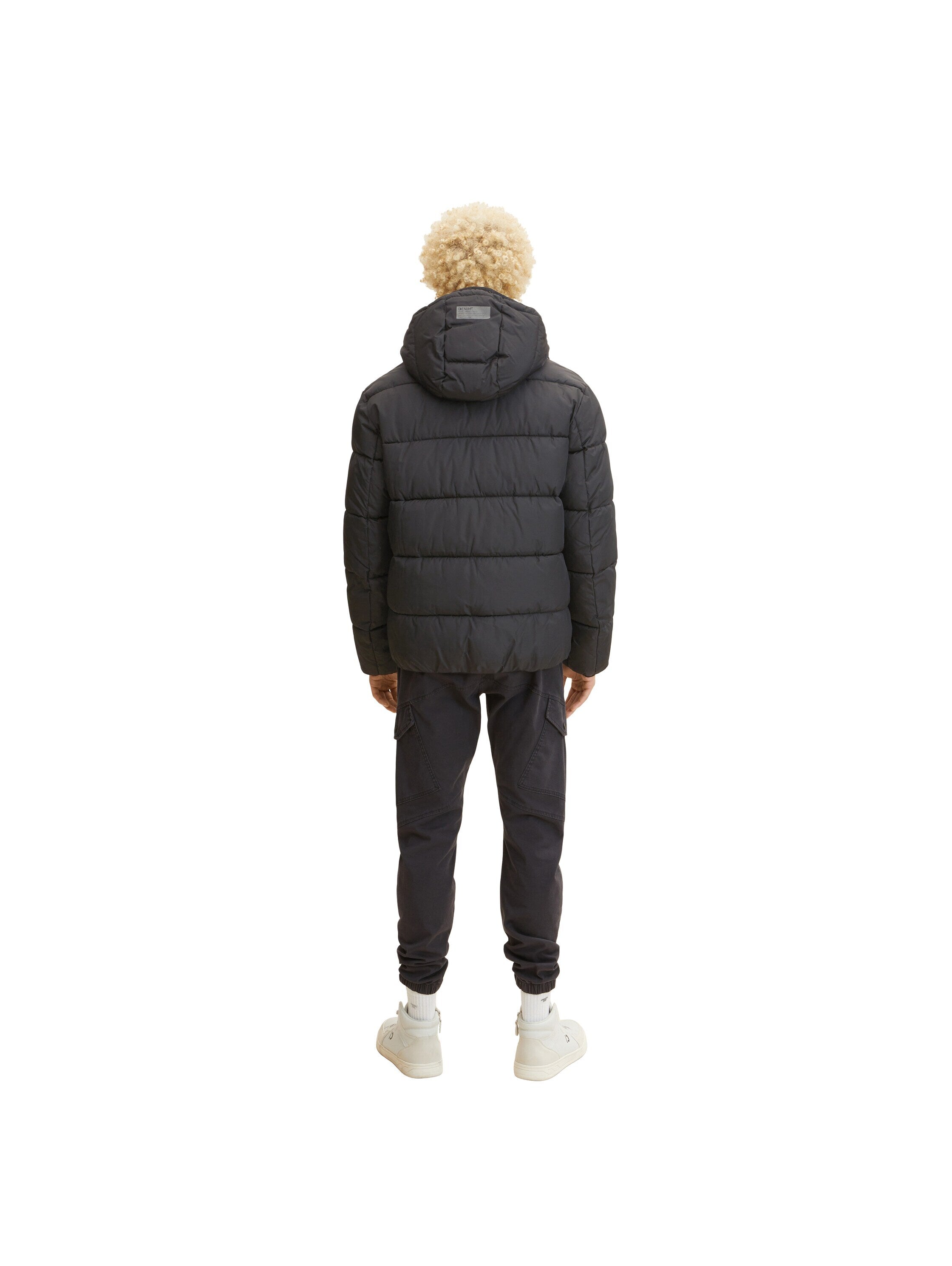 Tom Tailor Pufferjacke mit abnehmbarer Kapuze und Stehkragen